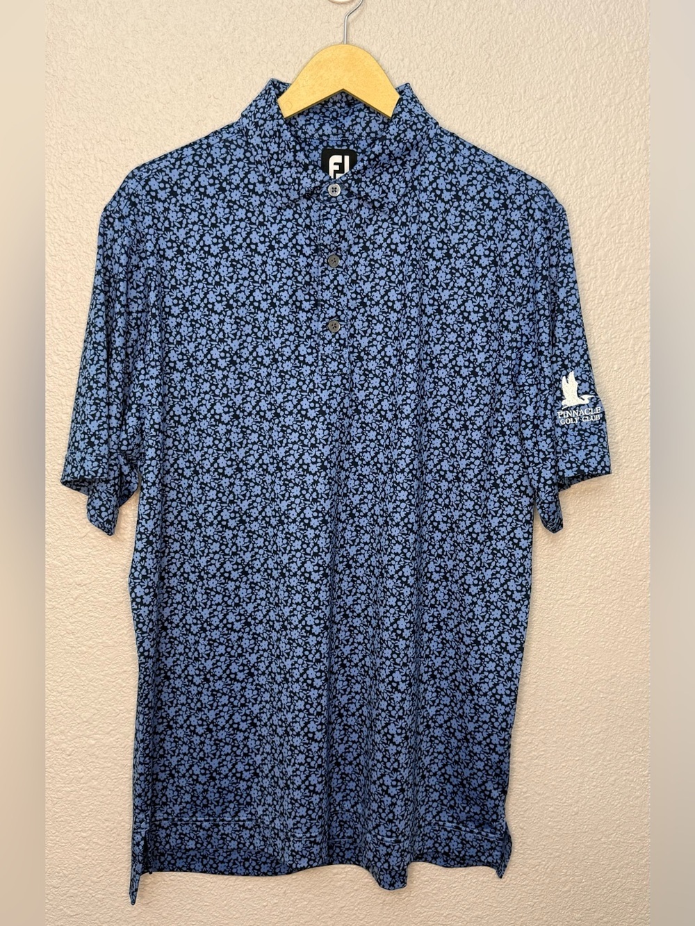 FootJoy | Daisy Flower Performance Golf Polo Shirt | Size Medium